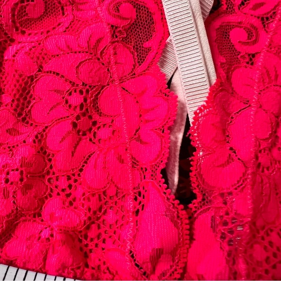 We Are HAH! | Comin' in HAHt! Deep-V ♻️ Lace Bodysuit in HAHt Lava, sz: sm. EUC - Picture 9 of 10